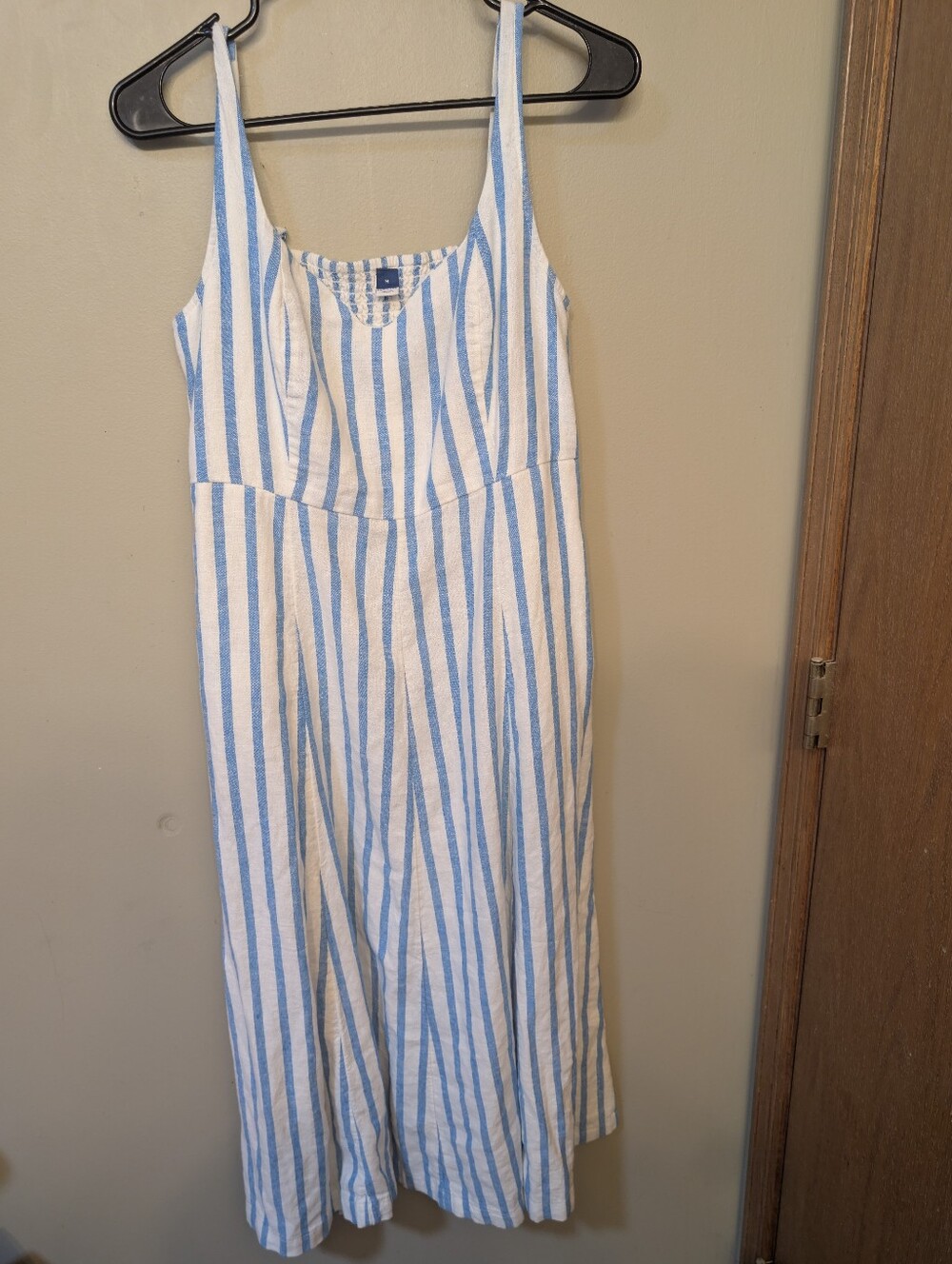 Old Navy White and Light Blue Striped Dress